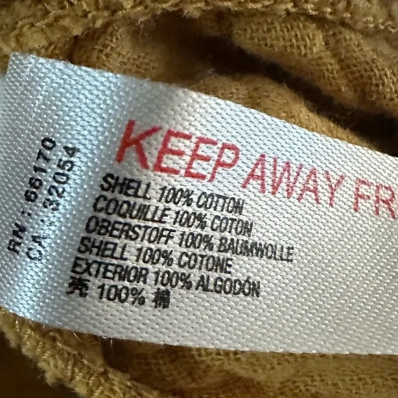 Anthropologie Saturday Sunday “Lydia” Mustard Yellow Muslin Gauze Tunic - Picture 8 of 9